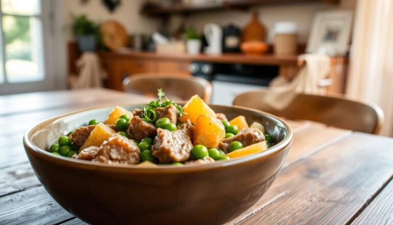 spezzatino con patate e piselli