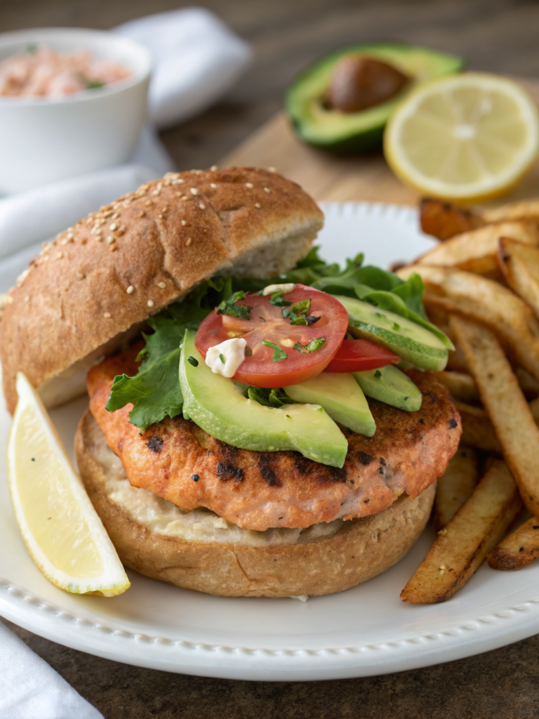 burger di salmone fatto in casa