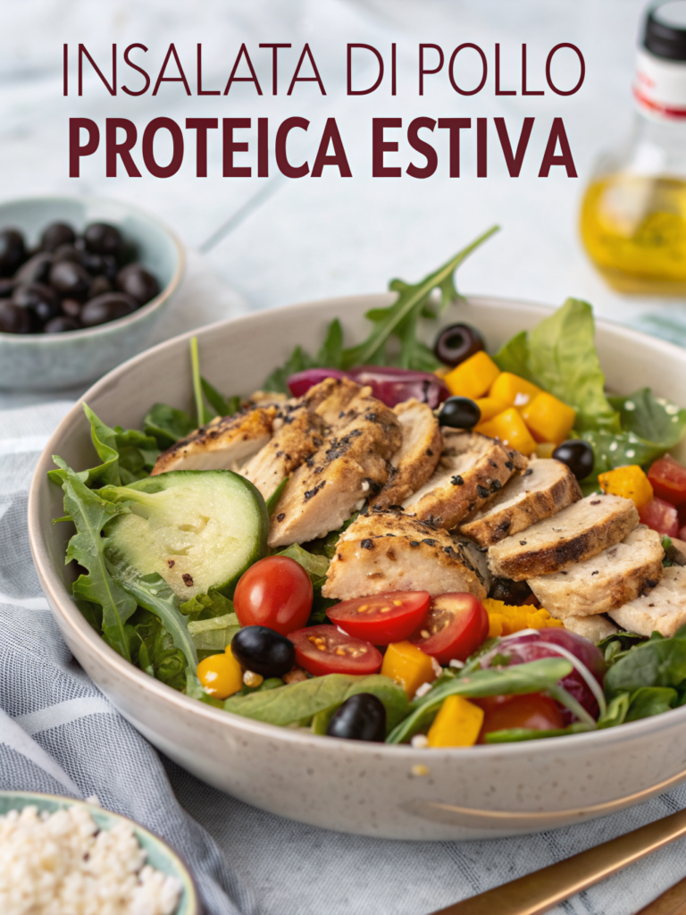 insalata di pollo proteica estiva