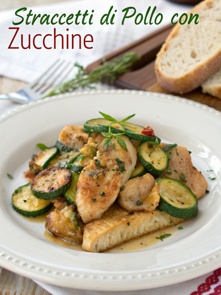 straccetti di pollo con zucchine